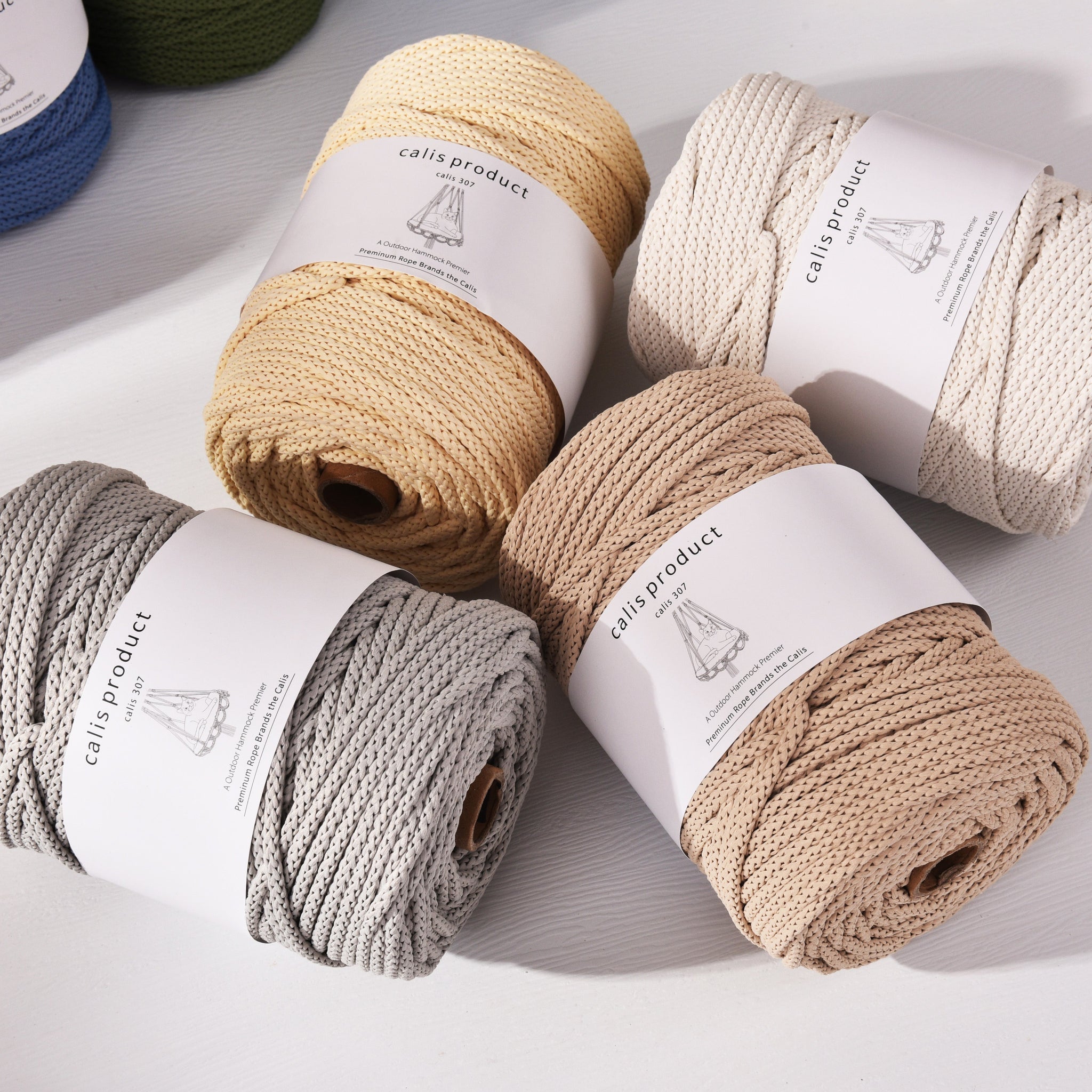 5.5mm Polyester Braided Cord 100yds for Macrame works, Making Bag & Crochet Rug Knitting