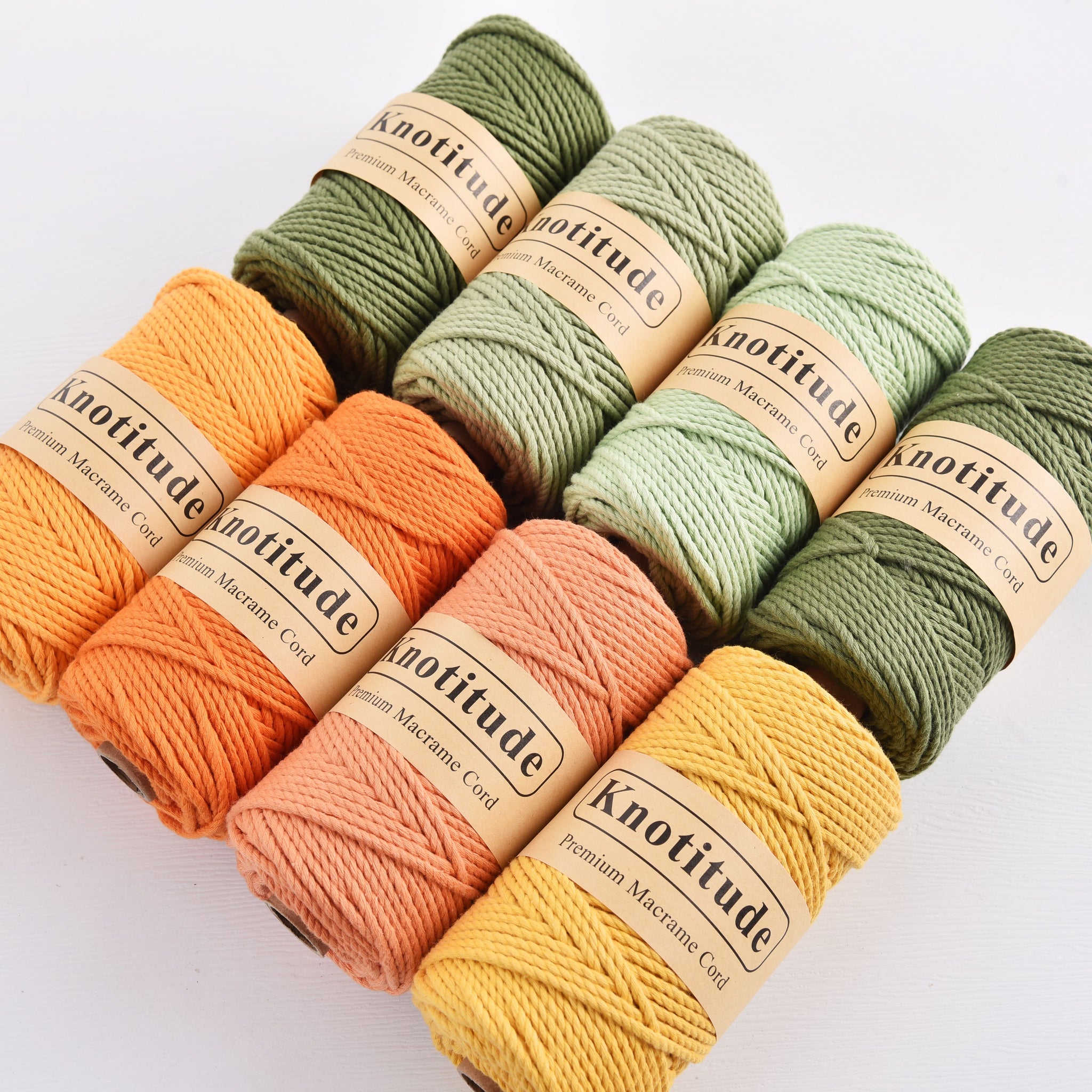 KNOTITUDE Macrame Cord 3mm x 100Yards 100% Natural 3ply Twist Cotton Rope