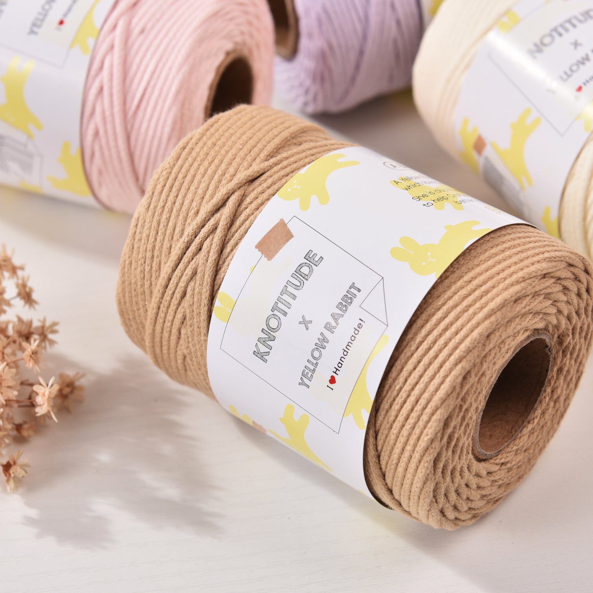 KNOTITUDE 2mm Cotton braid cord 90meters macrame braid cord for Making bag, Hand crafts