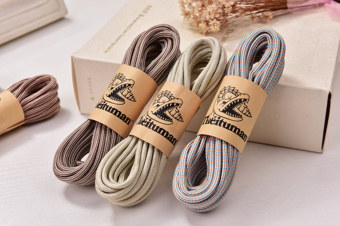 Two-tone Gradient 4MM Parachute cord Polyester Braided Rope 5meters Tent Setting, Keyring making Outdooring Bracelet Making