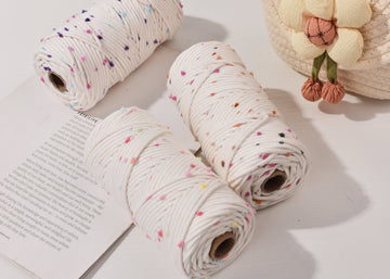 Pompom Fluffy 3mm Cotton Braided Cord 90yds Party supply rope Candy pop effects Cute Macrame Rope Christmas Decoration