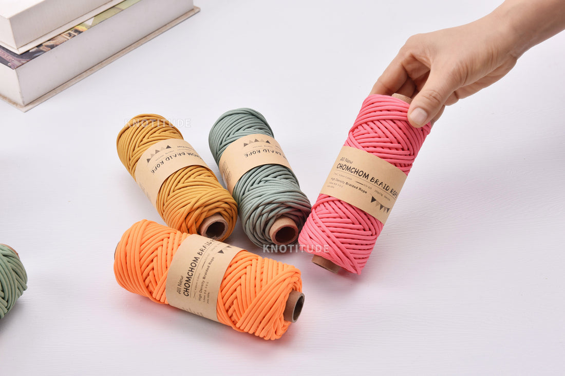 Lightweight 3MM x 50m Soft Polyester Braid Rope Chunky Braid Chunky String Lightweight Rope Bag Knitting cord