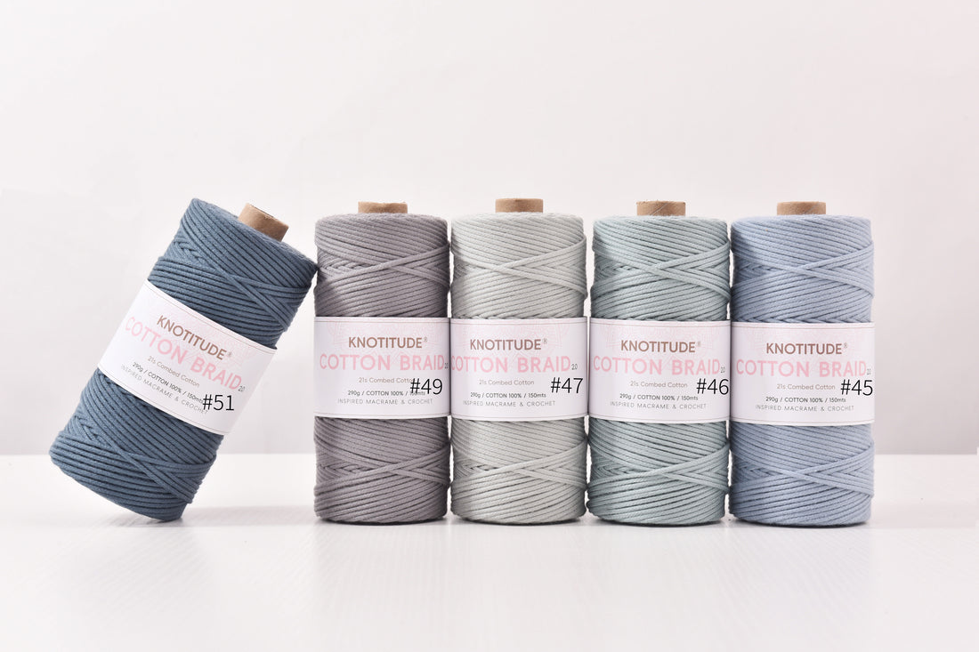 KNOTITUDE 2mm cotton braid cord 150meters pure cotton Macrame rope