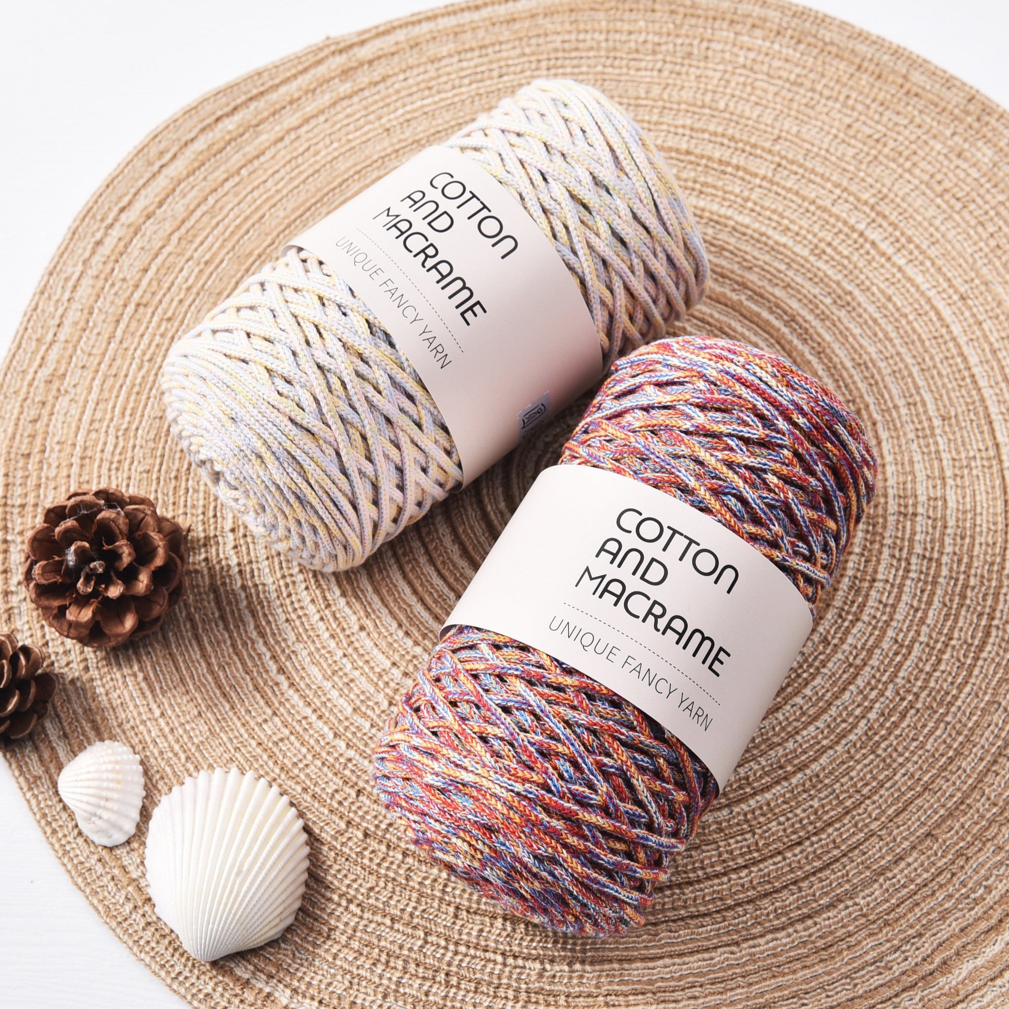 MIXED 3mm x 130meters Cotton and Macrame Cord Hand Crochet cord 100% Pure Cotto Yarn Bag Crochet Rope