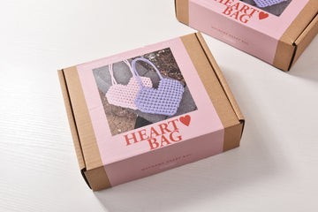 [MACRAME DIY KIT]  HEART SHAPE BAG - Handemade Self Making KIT