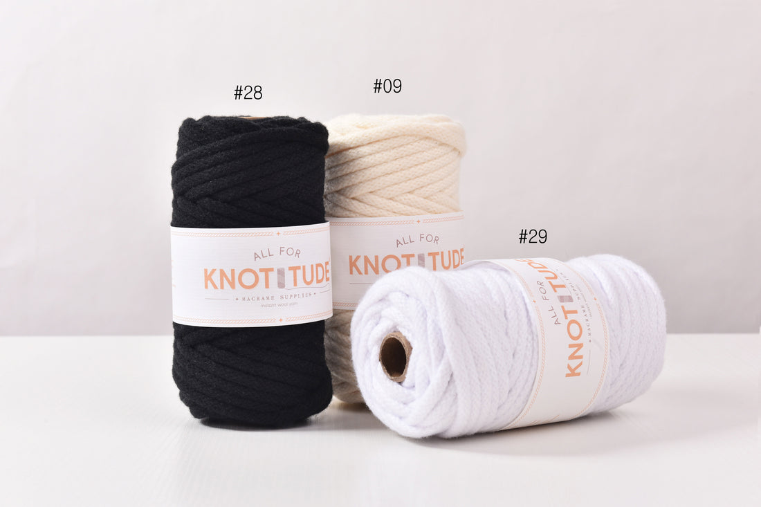 6MM x 40yards Chunky Wool Braided Rope Soft Pluffy Macrame Cord