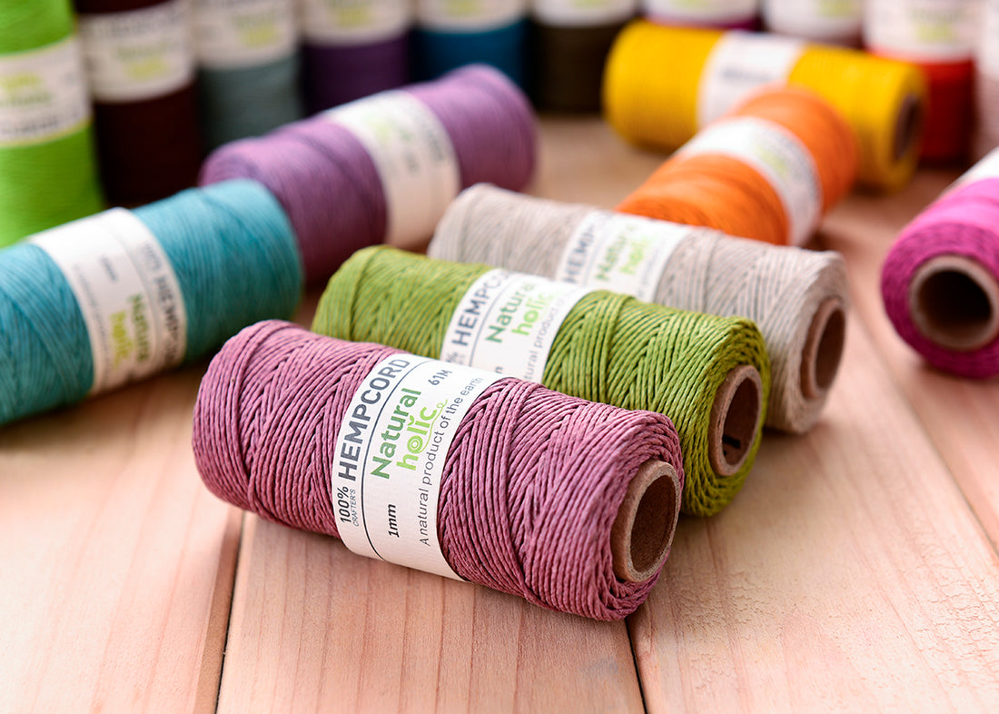 205FT Polished HEMP CORD 1.0MM Dia. 100% HEMP Yarn 20lb Tested Bookbinding & Macrame cord True Hemp