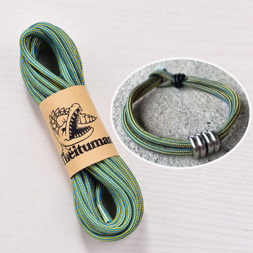 Two-tone Gradient 4MM Parachute cord Polyester Braided Rope 5meters Tent Setting, Keyring making Outdooring Bracelet Making