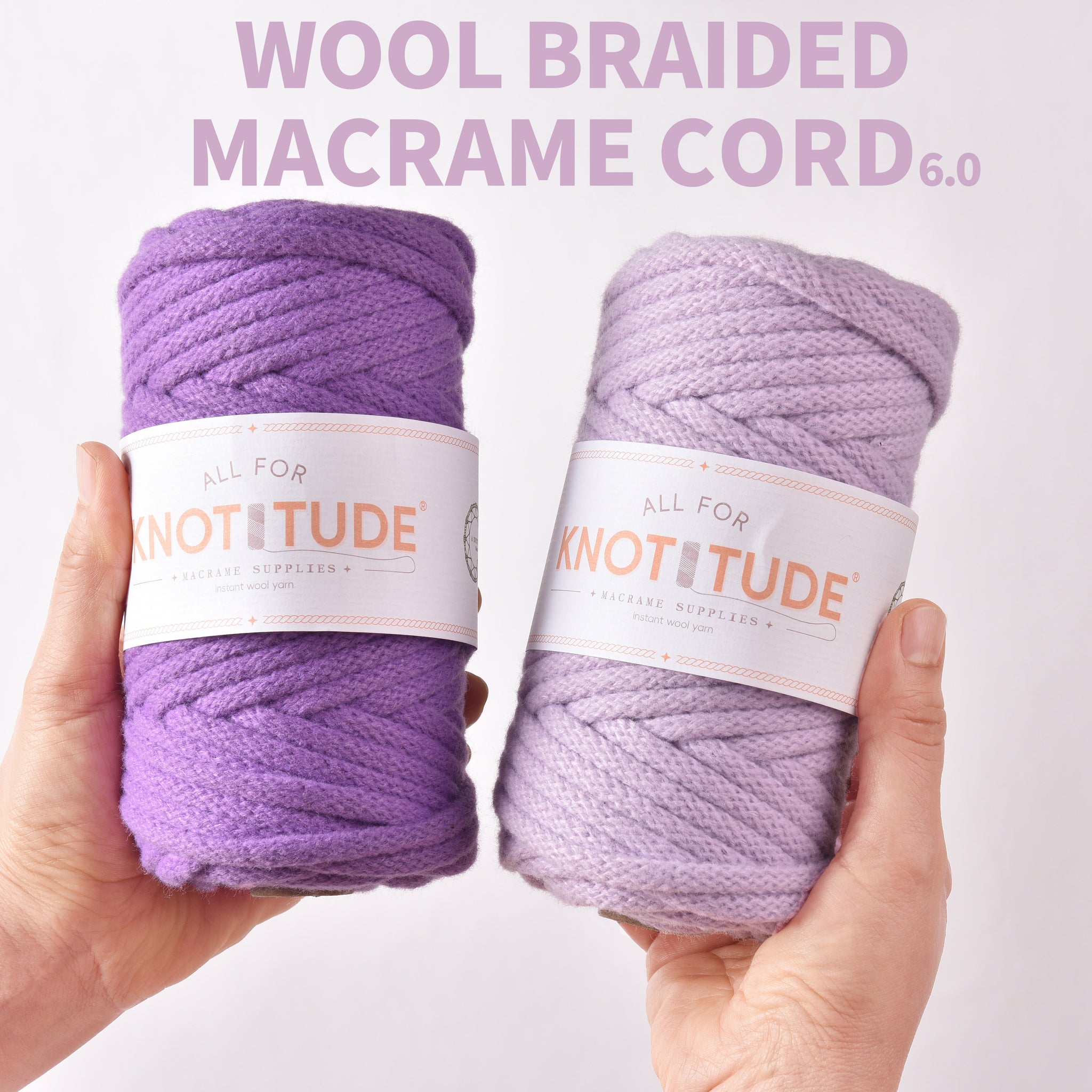 6MM x 40yards Chunky Wool Braided Rope Soft Pluffy Macrame Cord