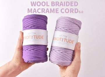 6MM x 40yards Chunky Wool Braided Rope Soft Pluffy Macrame Cord