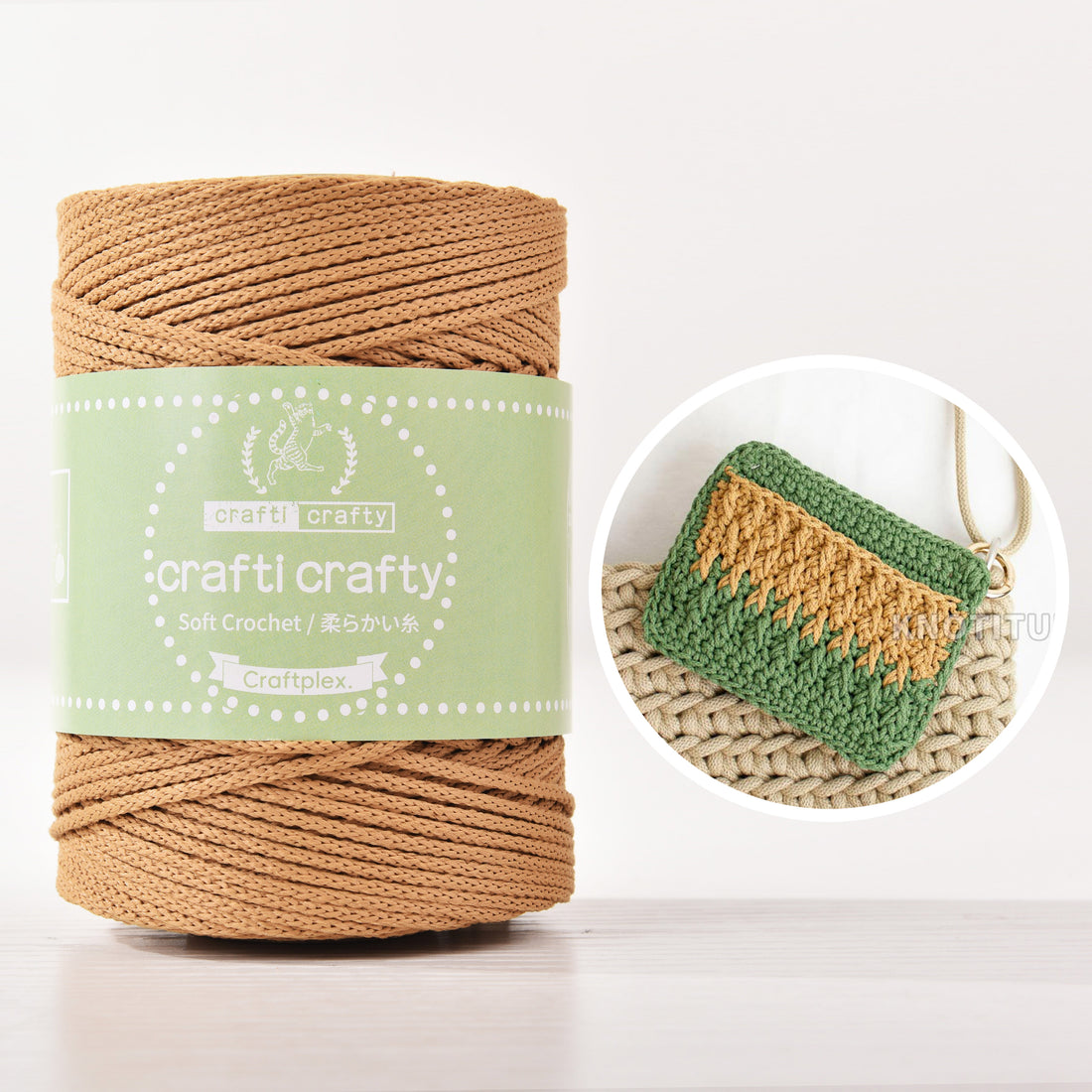 Unique pattern 2mm Unshiny Polyester Crochet cord 109yds for Knitting Bag & Crochet Rug