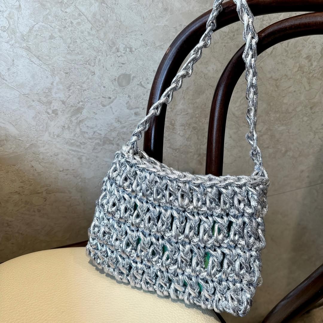 Bling Bling 3MM CANVAS CORD Polyester Lurex Braided Rope Hand Knitting Crochet cord Bag Knitting