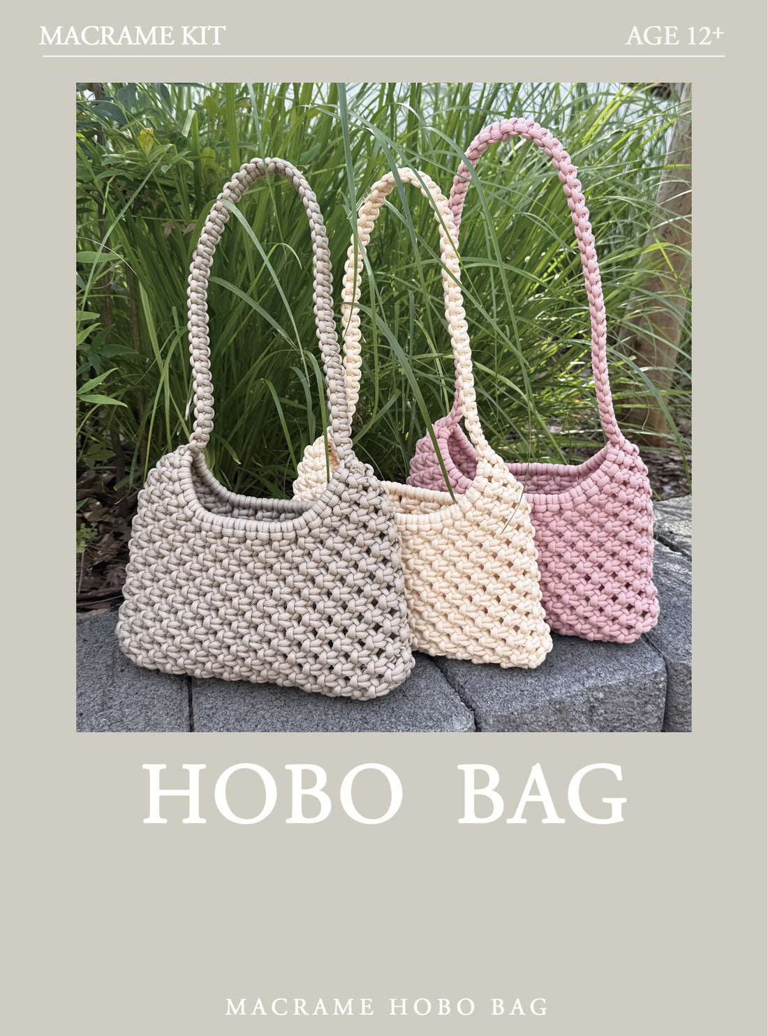 [MACRAME DIY KIT]  HOBO BAG - Handemade Self Making KIT
